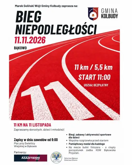 Bieg Niepodległości w Kolbudach: KS Masters szuka wolontariuszy