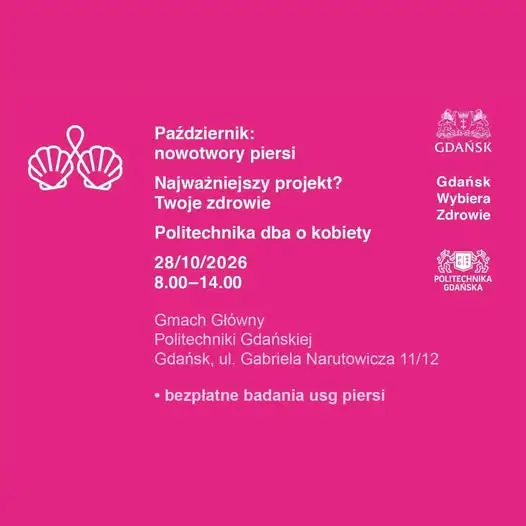 Bezpłatne USG piersi na Politechnice Gdańskiej – 28 października