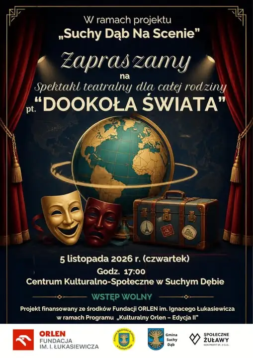 Suchy Dąb: spektakl „Dookoła świata” dla całej rodziny – 5 listopada, wstęp wolny