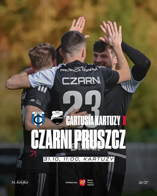 Hit 14. kolejki: Cartusia Kartuzy kontra Czarni Pruszcz Gdański